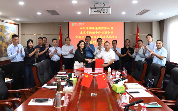 鄧華會見宜賓市供銷社黨委書記、理事會主任饒福剛一行并簽訂合作備忘錄