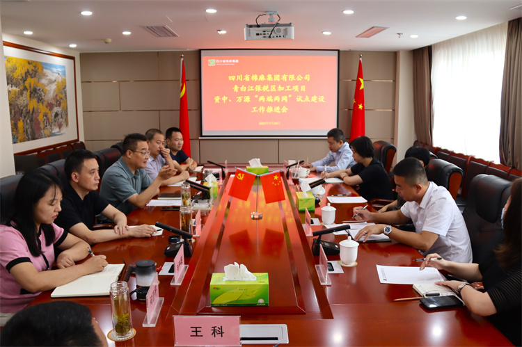 鄧華主持召開集團(tuán)公司青白江保稅區(qū)加工項目資中 、萬源“兩端兩網(wǎng)”試點建設(shè)項目工作推進(jìn)會