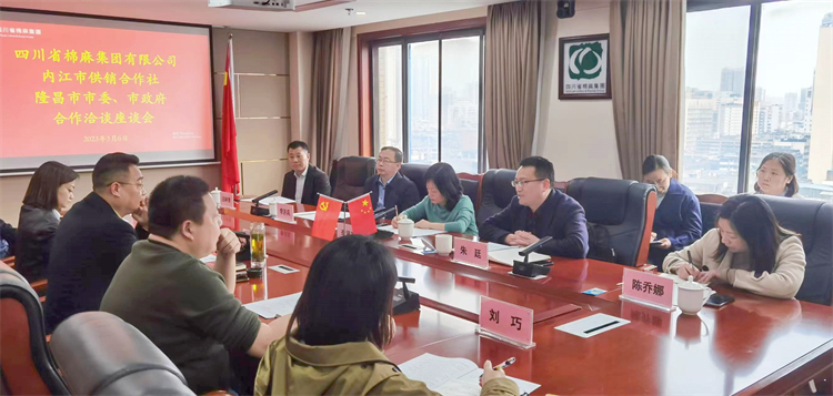 集團(tuán)公司召開(kāi)與內(nèi)江市供銷(xiāo)社、隆昌市委、市政府合作洽談座談會(huì)