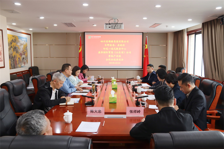 集團(tuán)公司召開與巨野縣委、縣政府，盈澤國際貿(mào)易（山東?。┕?，印尼一站式服務(wù)中心，山東魯裕冷鏈物流公司合作洽談座談會